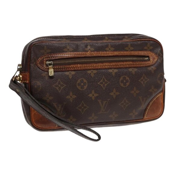 LOUIS VUITTON Monogram Marly Dragonne GM Clutch Bag M51825 LV Auth 87479 - Picture 1 of 16
